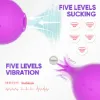 2 in 1 Vibrator, Rechargeable Vibrator, Sex Toys for Women, Adult Toys with 5 Vibration Levels, Purple
