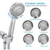 Shower Heads 5 Setting with Handheld Sprayer & Long Hose High Pressure Rain, Easy Tool Free Installation, Perfect Adjustable Shower Heads for Your Bathroom