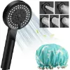 GINIHOMER 5 Settings High Pressure Shower Head with Shower Cap, Rain Shower Head with Handheld, Water Saving, Anti-Leak, and Adjustable