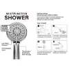Shower Head, 5 Settings Shower Heads with Handheld, High Pressure Anti-Leak, Adjustable & Chrome