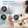 Shower Head, 5 Settings Shower Heads with Handheld, High Pressure Anti-Leak, Adjustable & Chrome